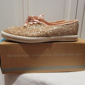 Kate Spade for Keds Rose Gold Glitter Sneakers